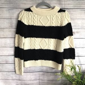 J. CREW HANDKNIT | Fisherman Chunky Wool Sweater